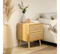 Sienna Rattan Bedside Table 2 Drawer