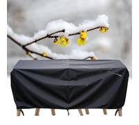 Rattan Furniture Cover Heavy Duty 400 L x 65 W x 105 Hcm Patio Set Covers Waterproof,420D Oxford PU Coating Anti UV Rattan Cube Garden Furniture Cover,Outdoor Table Covers Waterproof Small - Black
