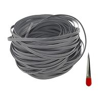 Rattan Furniture Fixing Kit (Contains Weaving Tool), Wicker Repair Material, Grey Flat Plastic Woven Material for for Knit and Repair Rattan Chair Table Basket-70m (220 ft)
