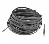 Rattan Furniture Fixing Kit (Contains Weaving Tool), Wicker Repair Material, Grey Flat Plastic Woven Material for for Knit and Repair Rattan Chair Table Basket-70m (220 ft) (Grey-1)