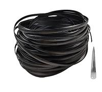 Rattan Furniture Fixing Kit, Wicker Repair Material, Black Flat Plastic Woven Material for Installing Rattan Furniture and Garden Chair Basket -70m (220 ft) (Black-1)