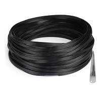 Rattan Furniture Fixing Kit, Wicker Repair Material, Four Lines Black Flat Plastic Woven Material for Installing Rattan Furniture and Garden Chair Basket -70m (Four Lines Black)