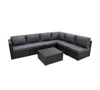 Jardi Serafina Rattan Modular 7 Piece Furniture Set - Black