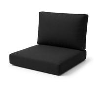 Rattan Garden Furniture Cushions Set - High-Density Foam Support, Outdoor Replacement Cushions for Patio Sofa & Conservatory - Water Resistant Covers (Black, 8Pc set (4x Seat + 4x Back))