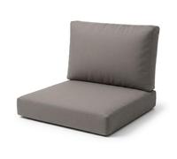 Rattan Garden Furniture Cushions Set - High-Density Foam Support, Outdoor Replacement Cushions for Patio Sofa & Conservatory - Water Resistant Covers (Grey, 8Pc set (4x Seat + 4x Back))