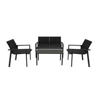 Jardi Rattan Patio Furniture Set - Black