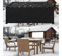 Rattan Garden Furniture Winter Covers 175x90x74cm/LxWxH Garden Table Covers Waterproof,Rectangular Outdoor Furniture Covers, Patio Table Covers Waterproof Square for Garden Sofa Table Chair Set