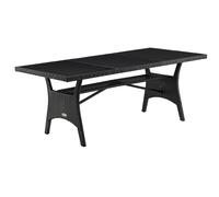 Rattan Garden Table 190x90x75cm WPC
