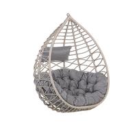 Beliani Hanging Chair Arsita Pe Rattan Grey