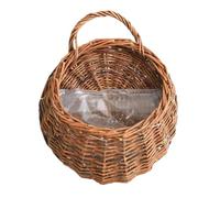Rattan Hanging Planter - Handmade Woven Decoration, Wall Flower Pot, Boho | Wicker Hanging Basket for Living Room, Plants, Country Style, Kitchen, Nursery, Bedroom, Wedding, Home,