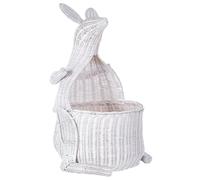 Rattan Kangaroo Basket White KAPITI