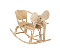 Beliani Kids Rocking Chair Elephant Ampollino Rattan Natural