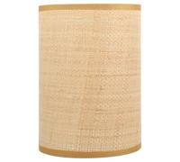Rattan Lamp Shade E27 E14 Woven Cover 20.5x14x14cm | Rustic Style, Metal Frame, 4.2cm Hole, Easy Ring Fit, Ambient Lighting