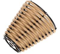 Rattan Lamp Shade with 8mm Hole for String Light Bulbs | Coffee Bamboo Weave, Light Diffusion, Easy Installation, Cafe Lighting, Shopping Mall Decor
