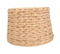 Rattan Lampshade Drum Lamp Shades Woven Seagrass Hanging Pendant Light Shade Chandelier Cover Handmade Weave Lighting Wicker Basket Ceiling Light Fixture for Rustic Decor Wicker Lampshade