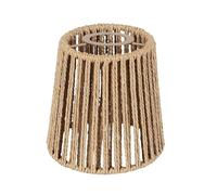 Rattan Lampshade, Retro Paper Rope Pendant Lamp Cover Boho Hand-Woven Lampshade for Living Room Bedroom Hotel Restaurant Decor (14x14x10cm)