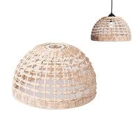Rattan Lampshade Wicker Lampshade Rattan Lampshades Ceiling Wicker Bamboo Lamp Wooden Shade Pendant Farmhouse Lights Fixtures for Living Room Kitchen Bedroom Restaurant Dining Room