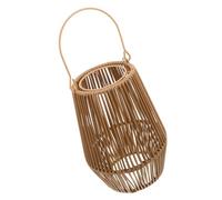 Rattan Light Shade Handle Handwoven with Lamp for Kerosene | Rustic Khaki Finish, Iron Frame and Smooth Softened Surface, Outdoor Camping Use with Versatile Compatibility