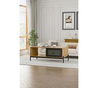 Rattan Living Room Coffee Table with Storage in Brown The hot sale Brown