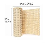 Rattan Mesh Roll Sheet for Chair Caning and Furniture Repair - Woven Cane Webbing Material in Beige, 35-60cm Wide, 100-200cm Long, PE Synthetic Fiber for DIY Cabinet Door or Stool Seat Replacement(F)