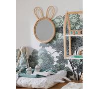 Rattan Mirror, Rabbit light wood
