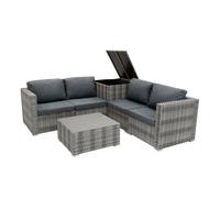 Jardi Marielle Rattan Modular 6 Piece Furniture Set Grey, Grey