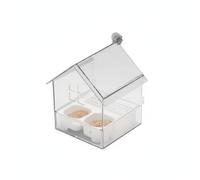 Rattan Paper Bird Cage Feeder and Water Cup, External Mount Accessory for Wire Cages