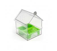 Rattan Paper Bird Cage Feeder and Water Cup, External Mount Accessory for Wire Cages