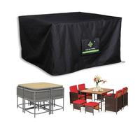 Rattan park Cube Garden Furniture Covers,126x126x74cm Heavy Duty 600D Waterproof Weather Rain Cover, Windproof, Anti-UV for Rattan Cube Sofa Set