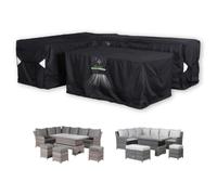 Rattan park Outdoor Garden Patio Furniture Cover Waterproof, FSZ-910 - For Sicily Range Left Corner Sofa Set with Rising Table