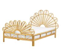 Bed Rattan FLORENTINE 140 x 200 cm (EU Double) Light Brown