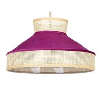 Rattan Pendant Lamp Pink and Natural BATALI