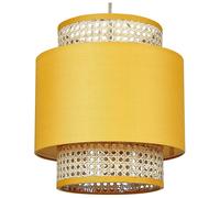 Rattan Pendant Lamp Yellow and Natural BOERI
