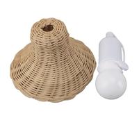 Rattan Pendant Light, Modern Nordic Style LED Pendant Light Dining, Hand Woven Rattan Hanging Lighting for Room Homestay Photography Props (A-02)