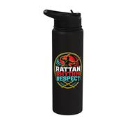 Rattan Rhythm Respect Martial Arts Stainless Steel Insulated Water Bottle