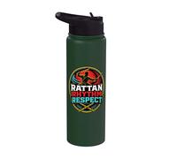 Rattan Rhythm Respect Martial Arts Stainless Steel Insulated Water Bottle
