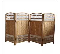 Rattan Screen Divider - Foldable Movable Children's Play Area Partition, Nursery Room Screen, Lightweight and Portable Small Divider for Playtime Spaces