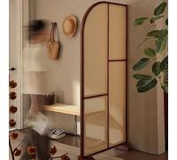 Rattan Short Screen Divider High 160CM, Privacy Partition for Doorway with Stable Base, Porch Room Separating for Shopping Malls/Terrace/Bedroom/Balcony