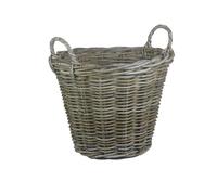 Rattan Small Round Grey Rattan Log Basket Red Hamper Brown One Size
