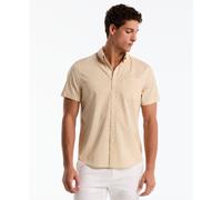 Rattan Stripe Short Sleeve Shirt In Birch