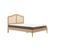 Rattan Super King Size Bed Frame Birlea Leonie 180cm 6FT Oak Bedstead