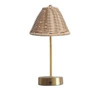 Rattan Table Lamp: Portable Lighting Structure, Adjustable Brightness Control, Warm Light Output, Compact Decorative Lamp Device | for Home, Office, Written