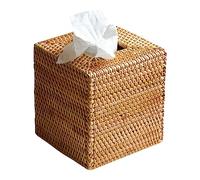 Rattan Tissue Box | Hand Woven Tissue Holder,Decorative Facial Napkin Holder, Tissue Box Organizer Dispenser for Kitchen, Toilet, Dining Table Oldmoom