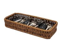 Rattan Tray Organizer, Key Bowl for Hallways with Natural Weave, Functional Key Tray and Keys Bowl for Table Decor and Daily Storage