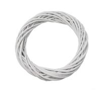 Rattan Vine Wreath Base 20cm for DIY Holiday Crafts(20cm) | 30cm diameter, natural rattan texture, white finish, for ideal for large door hanging, sturdy vine structure