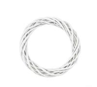 Rattan Vine Wreath Base 20cm for DIY Holiday Crafts(25cm) | 30cm diameter, natural rattan texture, white finish, for ideal for large door hanging, sturdy vine structure