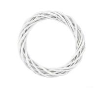 Rattan Vine Wreath Base 20cm for DIY Holiday Crafts(30cm) | 30cm diameter, natural rattan texture, white finish, for ideal for large door hanging, sturdy vine structure