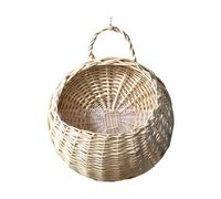 Rattan Wall Basket - Hand Made Wicker Rattan Flower Basket - Equipped With Waterproof Membrane,can Plant Flowers Directly Or Place Dried Flowers,Can Be Hung On Doors Or Walls Indoors Outdoors