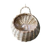 Rattan Wall Basket - Hand Made Wicker Rattan Flower Basket - Equipped With Waterproof Membrane,can Plant Flowers Directly Or Place Dried Flowers,Can Be Hung On Doors Or Walls Indoors Outdoors