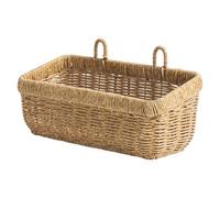 Rattan Wall Hanging Basket Practical Storage Organiser with Weaving Design Home Organization Tool Bathroom Wall Basket